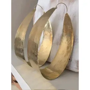 Retro Bohemian minimalist golden geometric earrings - luxurious Halloween Christmas party accessories, the perfect gift for her during festive seasons.