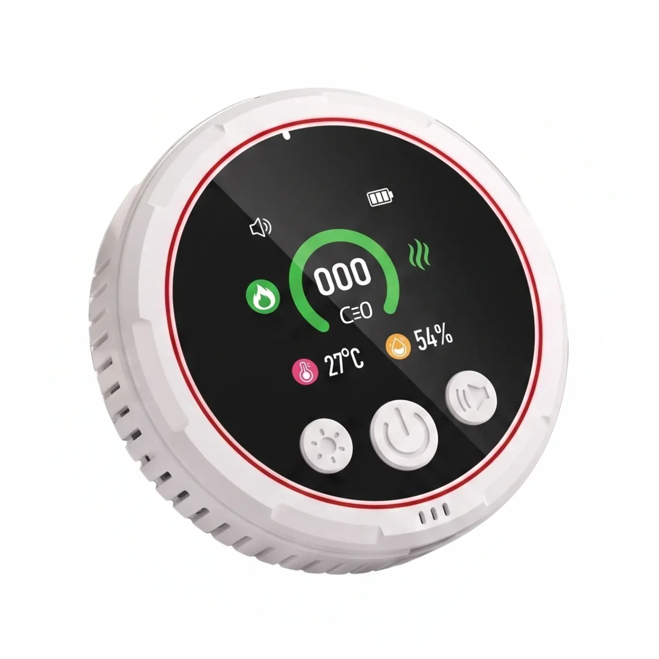 5 In 1 Compact Indoor Temperature & Humidity Monitor Kit - Electronic Sensor Controller, Accurate Audible Alert, Plug-and-Play, Wall-Mount Compatible for Kitchen Cabinet, Digital Detector