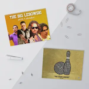 The Big Leb0wski Funny Quotes 2026 Calendar, Funny Gift for Friend, 2026 Wall Calendar