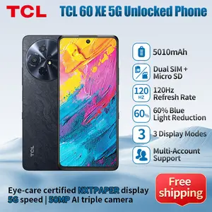 TCL 60 XE NXTPAPER 5G Cell Phone, AT&T, T-Mobile & Verizon Unlocked Android Smartphone, 8GB+128GB/8GB+256GB, 6.8" 120Hz Paper-Like Display, AI Features, 5010mAh Battery, Advanced Camera System,