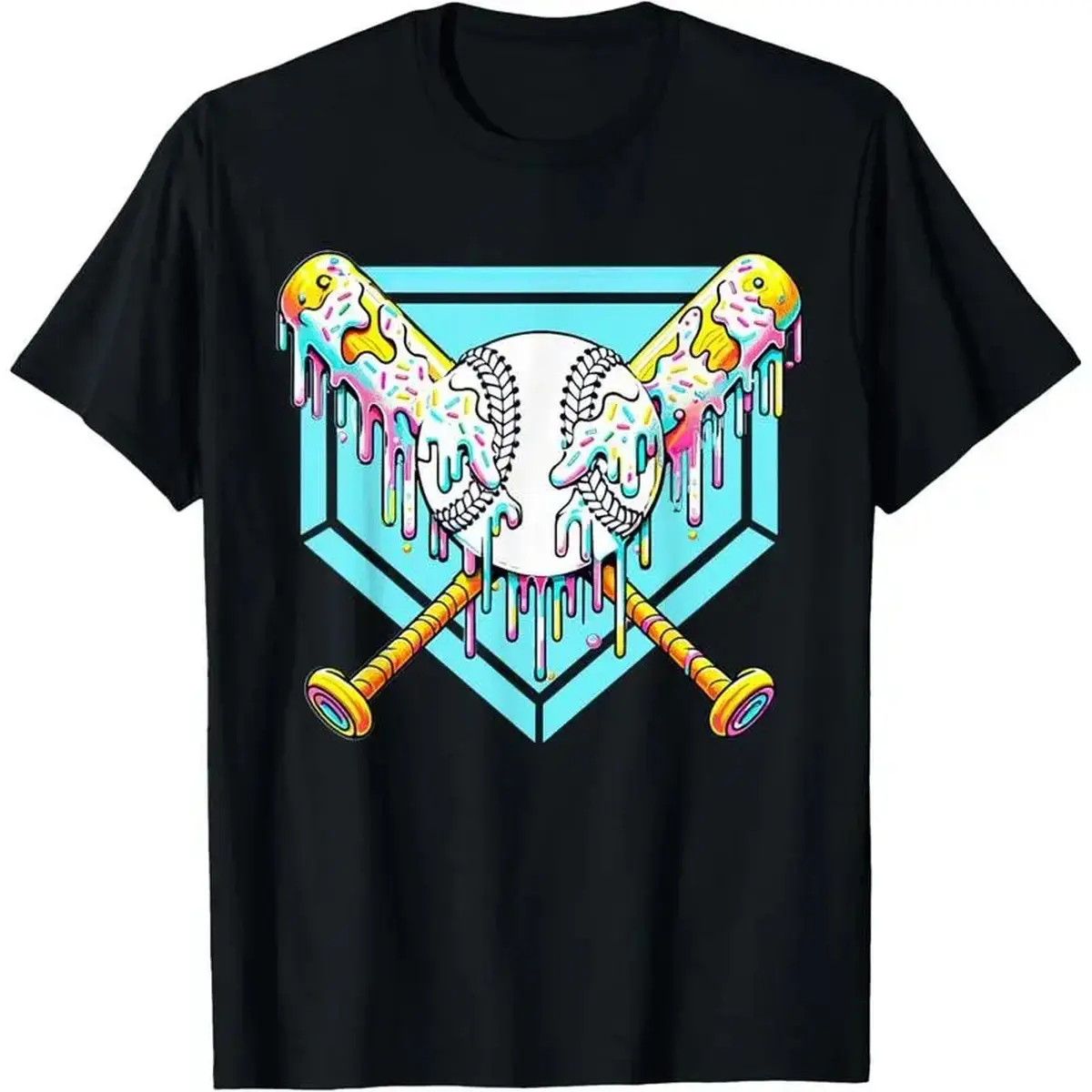 I found this on my TikTok Shop freaky my look alike juneteenth women shirts clothes pattie gonia merch youth boys baseball t shirt with ice cream drip design perfect for young baseball fans who love cool streetwear comfortable breathable cotton fabric gre