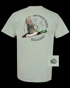 Southern Down Flying Mallard Duck Hunting Tee - Unisex for Men, Outdoor Apparel