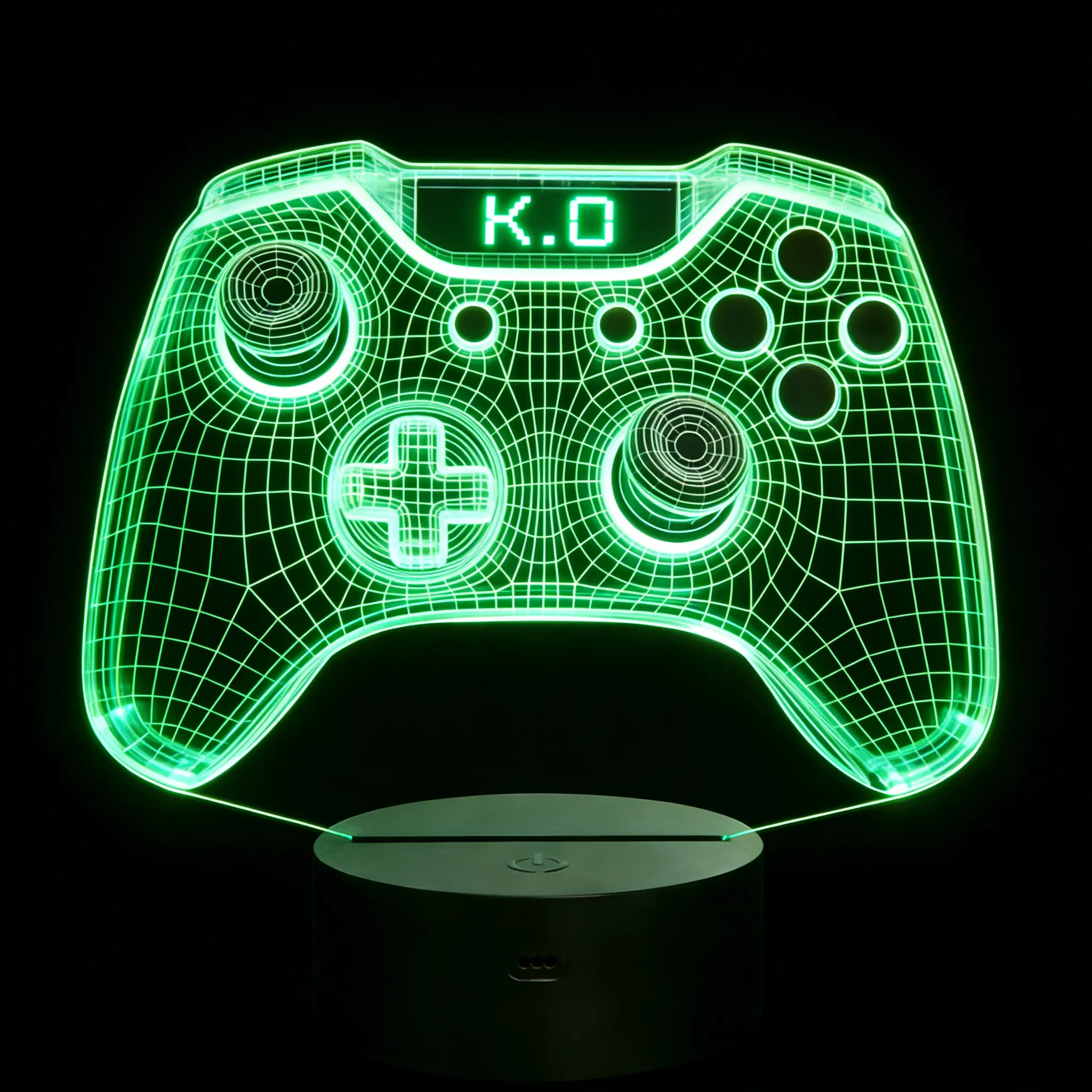 3D Illusion Lamp, Controller Night Light with Remote Control 16 Color Changing Desk Lamp Kids Gamer Room Decor Plug in Best Cool Festival Birthday Gift for Boy Men