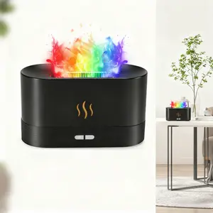 Colorful Flame Aroma Diffuser Humidifier with 7 Flame Colors Noiseless Ultrasonic Hydration for Home Air Aroma Diffuser Humidifier