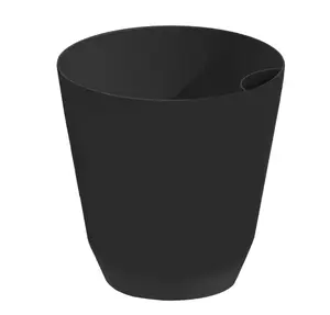 14-Inch Black Resin Self-Watering Planter