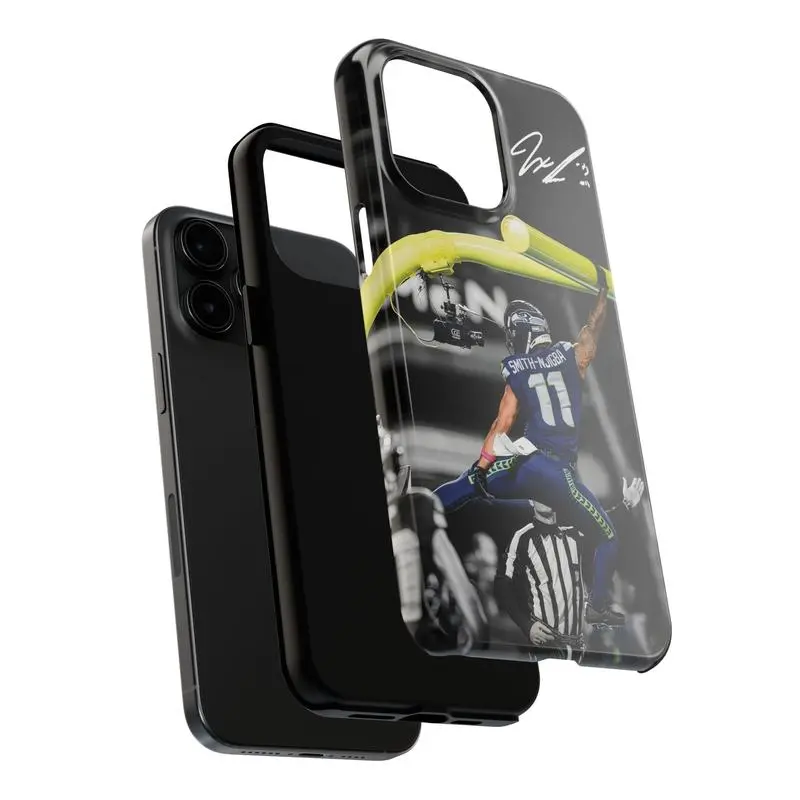 JSN Jaxon Smith-Njigba Signature Football Phone Case, Tough Shockproof Protective Cover, Fan Gift, Compatible with iPhone 11-17 Pro Max/Plus and Samsung Galaxy S23-25