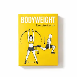 ADHD-Friendly Fitness Deck – 62 Waterproof Cards with Clear Illustrations for Bodyweight Exercises & Stretches – #homeworkout