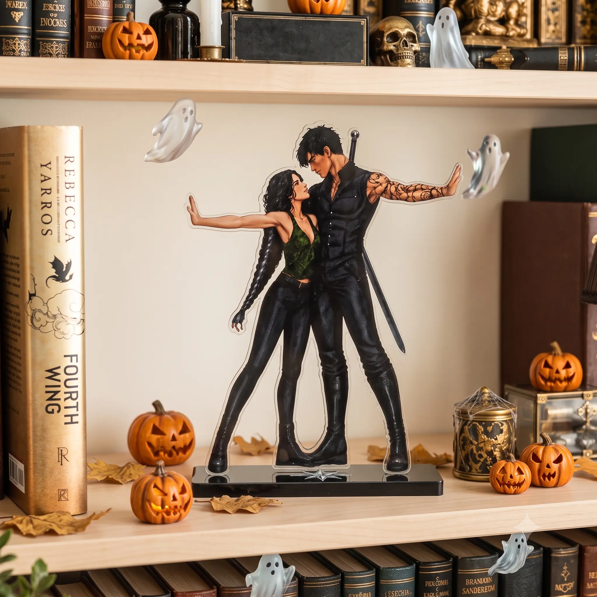 Violet Xaden Kiss Bookend Standee, 4th Wing Inspired Acrylic Standee, Acrylic Gift for Friend, Couple Standee