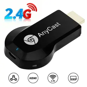 Wireless Display Adapter, WiFi Display Dongle Dual Display HD Screen Mirroring 2.4G/HEVC Decoder HD TV Stick Without Switching Miracast Airplay DLNA Support4K 1080P ﻿"