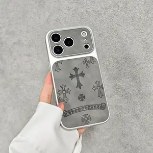 Designer-Style Chrome Star Phone Case — Compatible with iPhone 17/16/15/14/13 Pro/Plus/Pro Max. Boasting a full-coverage design, this durable and scratch-resistant case makes an ideal gift. (iPhone 17/16 Pro Max Case)