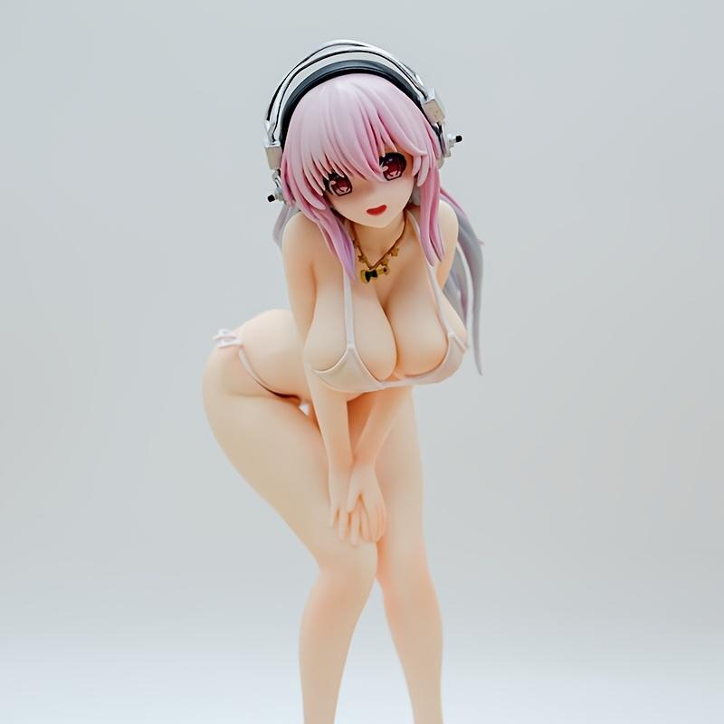Pink Anime Figure Collectible Statue - Chibi-Style Dynamic Pose with Detailed Face & Outfit, Poseable Action Figure Model for Display, Gift for & (Compatible with Chibi-Figure)