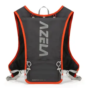 Marathon Water Bag Vest Backpack, Dual Hydration Pouch Reflective Lightweight Trail Running Cycling Hiking Sports Bag