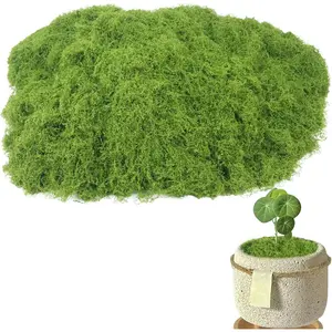 Moss for Crafts 5.5OZ Faux Moss for  Indoor Artificial Green Moss for Decorating Faux Grass for Planters Crafts DIY Table Centerpieces Fairy Garden Floral Wedding Decor 150g