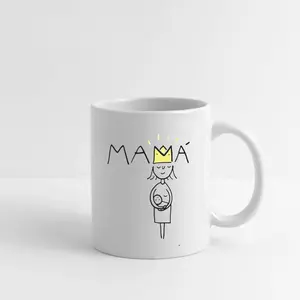 Mamá Crown Pregnant Mom Mug - Cute Mama Coffee Mug for Expecting Mothers, New Mom Gift