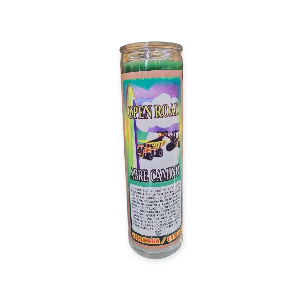 Open Road 7-Color Spiritual Road Opener Decorative Candle - Non-Toxic Glass Wax Candle, Home Decor for Energy Workers, Meditation, Cleansings, Aromatherapy