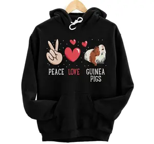 Funny Peace Love Guinea Pigs Graphic Women Men Guinea Pig Hoodie, Sweatshirt, T-Shirt