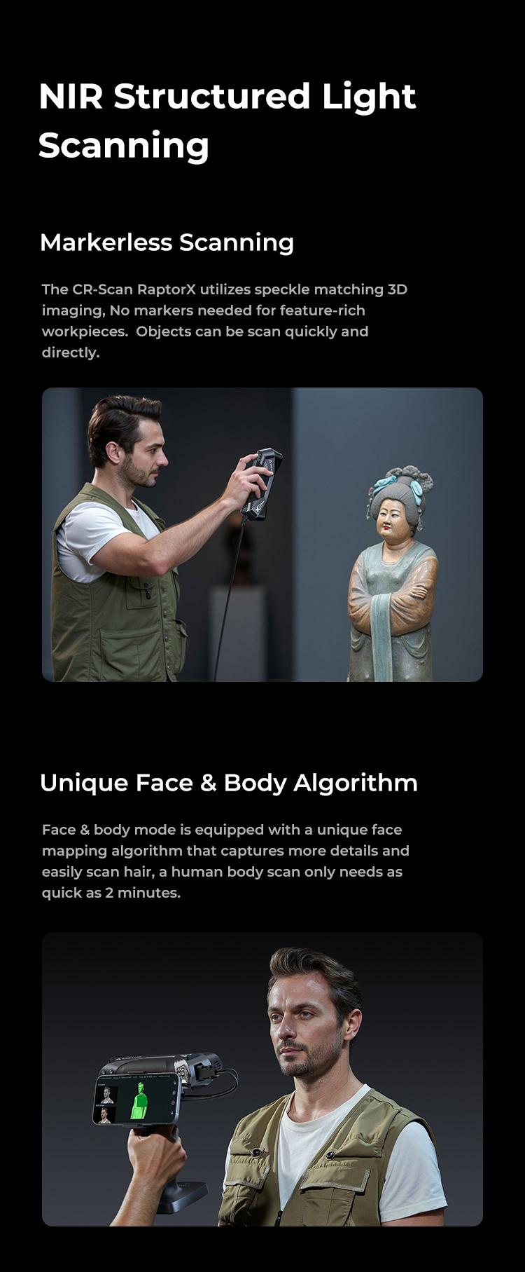 Creality RaptorX: Wireless Hybrid Blue Laser & NIR Scanner