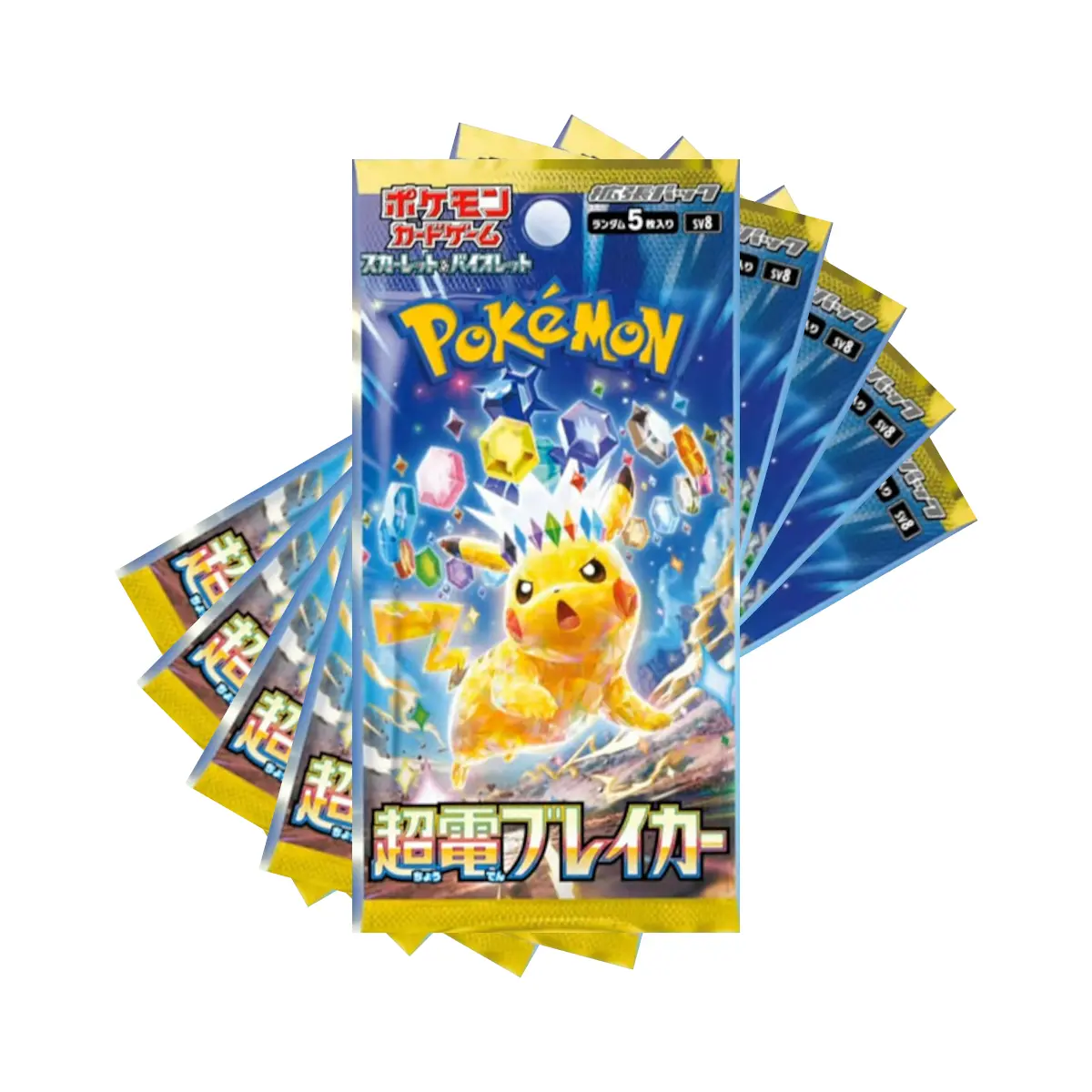 [JP] Pokemon Super Electric Breaker SV8 Booster Pack - Scarlet & Violet Series - Japanese - Supercharged Breaker 5 Pack Lot