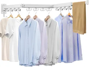 Wall Mounted Clothes Drying Rack, Laundry Drying Rack Wall Mounted Room Installation