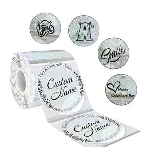 New Holographic Round/square Transparent Thermal Paper, Laser Print Labels, Versatile Usage for Barcode/logo/gift Tags, Compatible with M200/m210/m110/p50/p80/p1/p2