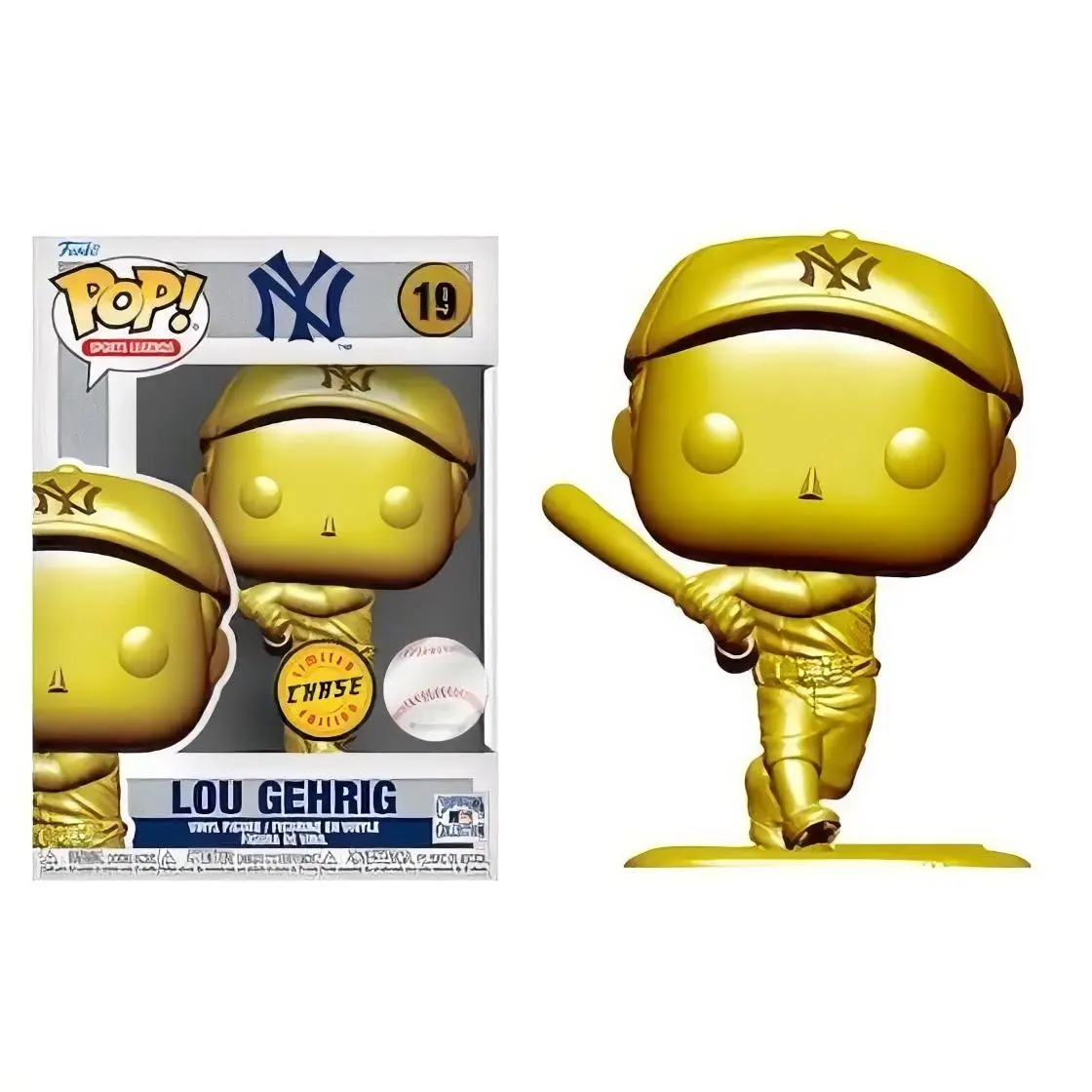 Funko Pop MLB Yankees Lou Gehrig Chase #19 with Protector - Limited Edition Collectible Figure