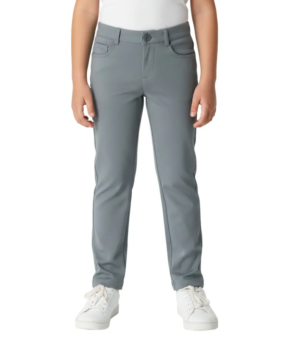 Girl Grey Premium Stretch Pants Everyday Wear or Uniform  Regular and Plus/Half Sizes 4-16.5 GU06