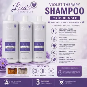 Liza’s Beauty Line 3-Piece Purple & Blue Matizante Shampoo Bundle