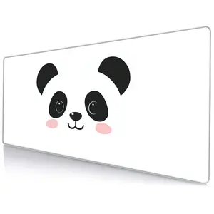 Cute Panda Pattern Mouse Pad, Rectangle Gaming Mouse Pad, Non-slip Rubber Base Mousepad, Office Desk Keyboard Mouse Mat for Home Office Game Room Desk