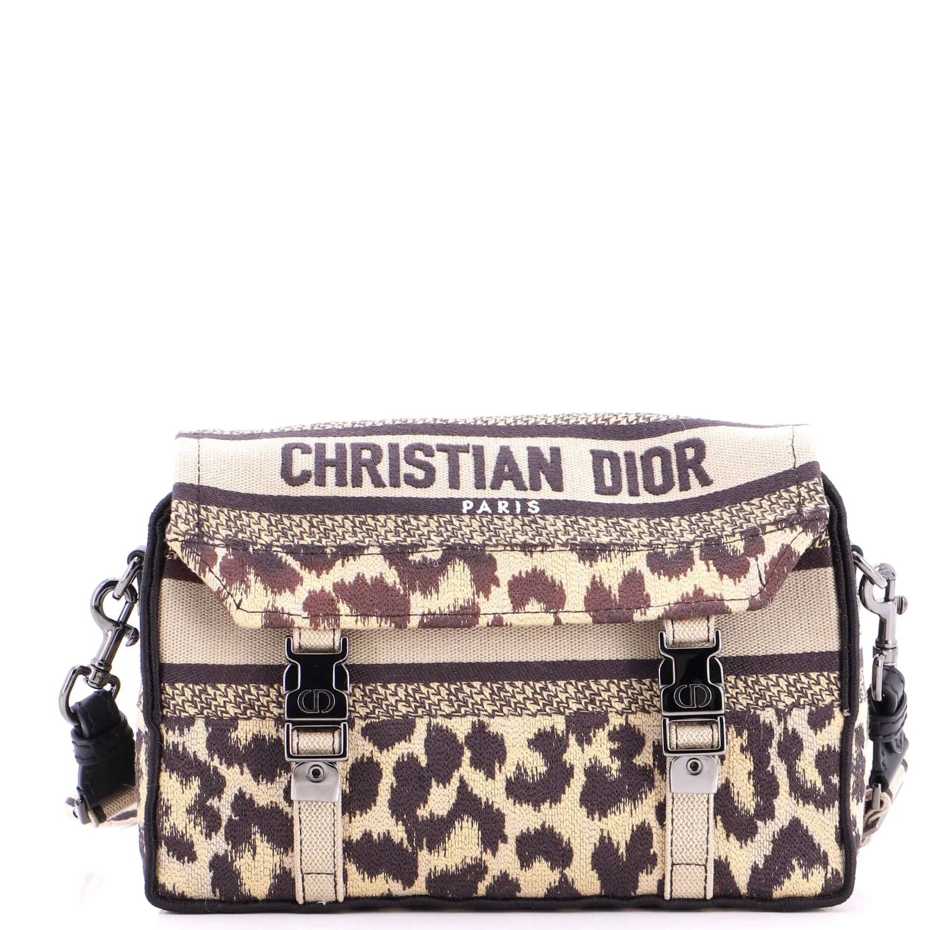 Pre-owned Dior material Messenger Bags Christian Diorcamp Messenger Bag Embroidered Canvas Small by Rebag