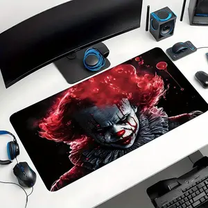 Pennywise 22 IT Movie Pennywise Gaming Mouse Pad - Non-Slip Rubber Base, Smooth Surface Large Desk Mat with Pennywise Face Design for PC, PC Gamers & Professionals - Horror-Themed Accessory for IT Fans, Workstation Essential, Striking Artwork, Durable Con