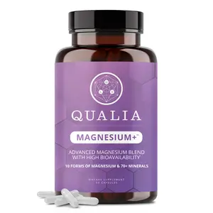 Qualia Magnesium+ - Advanced Magnesium Blend with 10 Forms & 70+ Minerals for Heart Brain & Bone Health Support