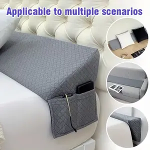 Bed Wedge Pillow Gap Filler - Headboard Mattress Wedge Closes 0-7" Gap, Backrest Support Pillow for Comfortable Sleeping