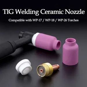 Argon Arc Welding Gun Ceramic Nozzle Wp-17/18/26 Universal 54n Series 4#5#6#7#8 High Temperature Resistant Welding Gun Accessories