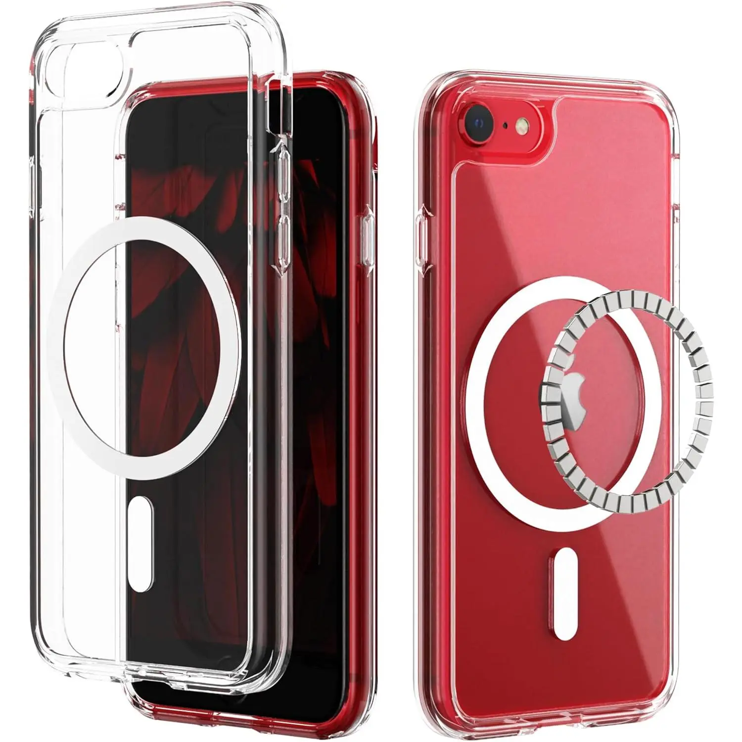 for  SE 2020 Case,for  8 & 7 & SE 2022 Case(SE 2nd/3rd),Compatible with Magsafe,Shockproof Shock Absorption, Slim Fit & Lightweight,Scratch-Resistant Bumper Cover,Clear