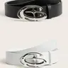 Men's Star-Pattern Metal Buckle Belt, Pu Leather Belts, Casual Style Belts, Cool Belts, Fashion Street-Style Strap for Students, Daily Commute and Nightclub Wear, Belt With Buckle