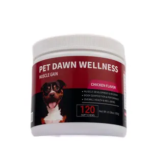 Muscle Building Chews for Dogs | Creatine + Omega 3 | Strength, Recovery & Joint Support | Chicken Flavor