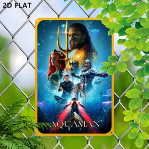 Aquaman Character Iron Artistic Wall Decoration, 8x12 Inch Movie Artwork for Home/living Room/bedroom, Perfect Gift for Fans