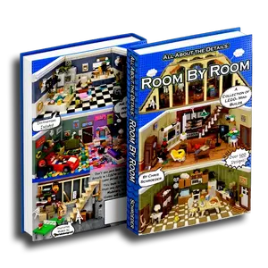 All About the Details: Room By Room (Hardcover) -A Collection of LEGO Interior Mini-Builds (furniture, appliances, seating, beds, lighting, fixtures, and 500+ more designs with instructions)