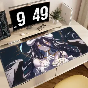 Anime Overlord Albedo Rubber Mouse Pad – Kawaii Gaming Desk Mat, Durable Anti-Slip Surface
