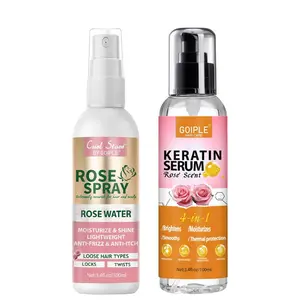 Hair Care Product Set, 1 Set Keratin Hair Serum & Rose Hair Spray, Moisturizing Hair Care Product for Dry & Damaged Hair, Hair Care & Styling Product for Women & Men, Moisturize