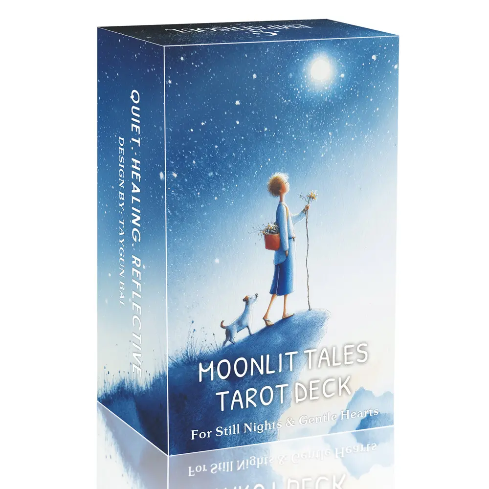 Moonlight Story Tarot Cards Set, 78 Cards 13x8 Cm,, Includes Paper Instructions, Each card unfolds like asmall story
