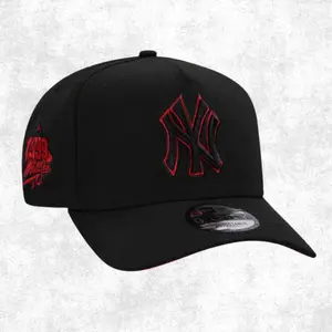 New Era New York Yankees 9FORTY A-Frame Snapback Hat – White Crown Red Brim – Adjustable MLB Baseball Cap – Streetwear Unisex Summer Edition
