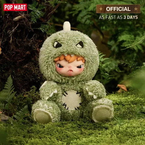 POP MART Hirono Dino Plush Doll Pendant, for Girls and Boys, Keychain, Bag Charm