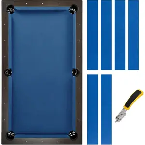 Pool Table Felt Pool Table Cloth Billiard Cloth with 6 Pcs Cloth Strips and Staple Remover Pool Table Felt Replacement Kit Parts
