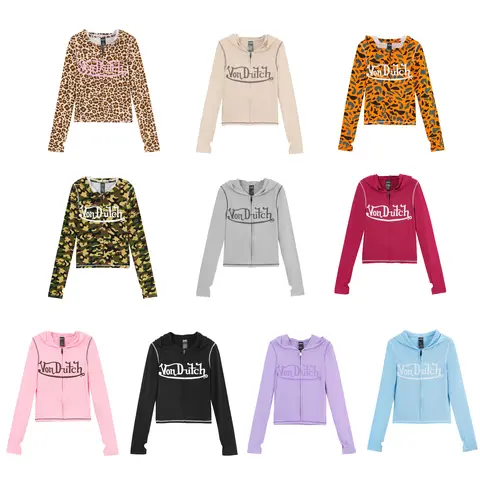 Von Dutch Roxy Fitted Women's Athletic Tops - Brand Clothing, Gym Tops, Graphic Tops, All Styles for Yoga, Gym Use