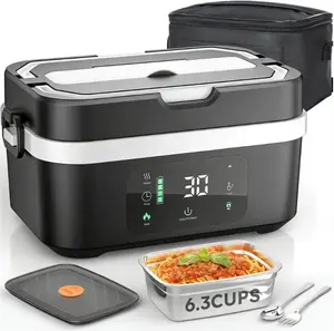 Mother's Day Gift Self-Heating Lunch Box, Rechargeable Portable Food Heater, Cordless Heated Lunchbox, Easy & Convenient for Meal Prep, Thermal Lunch Boxes Ideal for Office, Travel, Car, Picnic & Outdoor Use