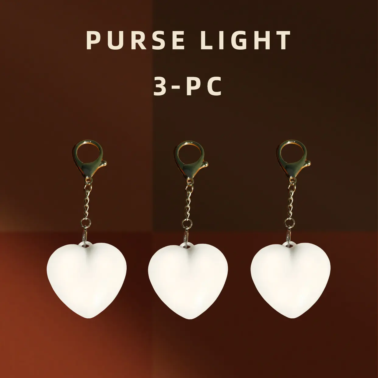 Heart shaped bag touch sensor light  3PCS