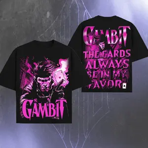 Remy LeBeau "GGambit" - Heroes MMCU Edition Double Printed Oversize Lightweight TV series Vintage Graphic Design Top Cotton Comic Movie Superheroes Streetwear T-Shirt Clothes Menswear Womenswear.