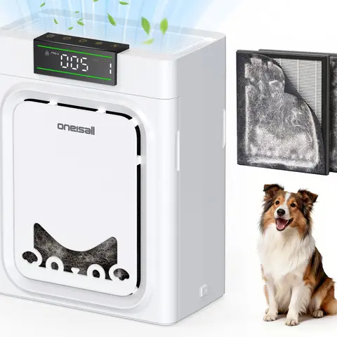 sohochic oneisall Air Purifiers for Home Pets 3-in-1 Washable HEPA Filter  Dual-Sided Filter with 200g Activated Carbon Pet-Friendly Design Allergen Relief Odor Removal