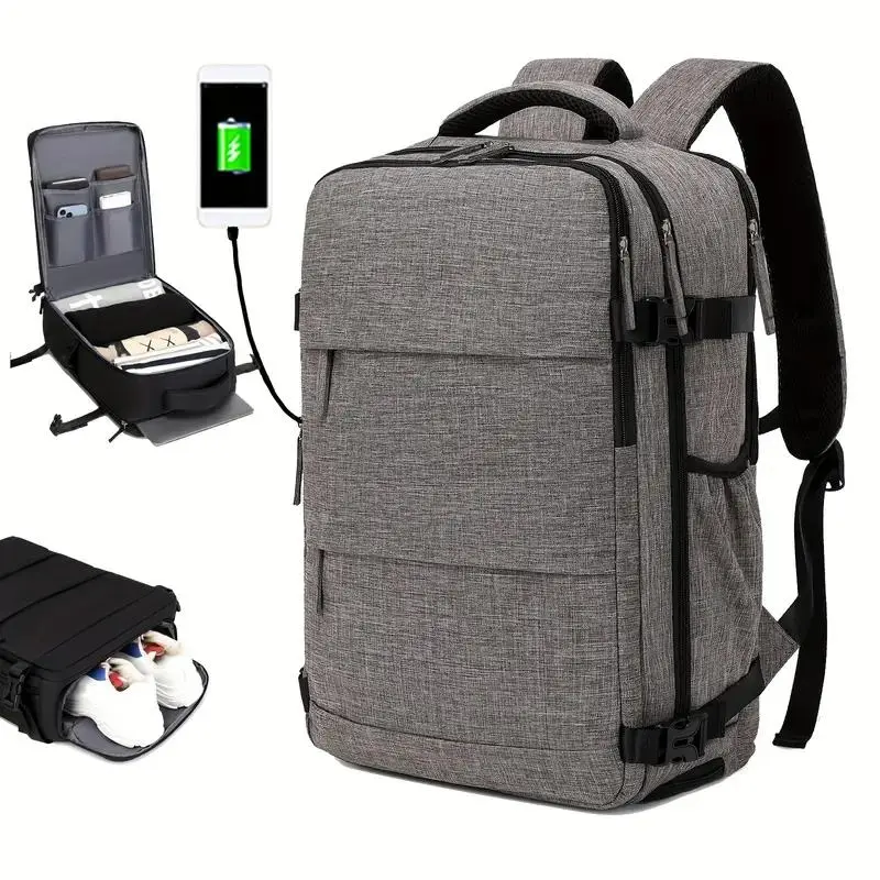 Rugged Large Capacity Backpack for Everyday Challenges - Durable Casual Men's Backpack for School, Business Trips, and Commuting, Offering Supreme Organization and Laptop Protection